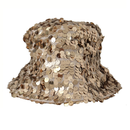 Elegant Sequined Gold Bucket Hat