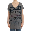 Elegant V-Neck Tunic with Motive Print