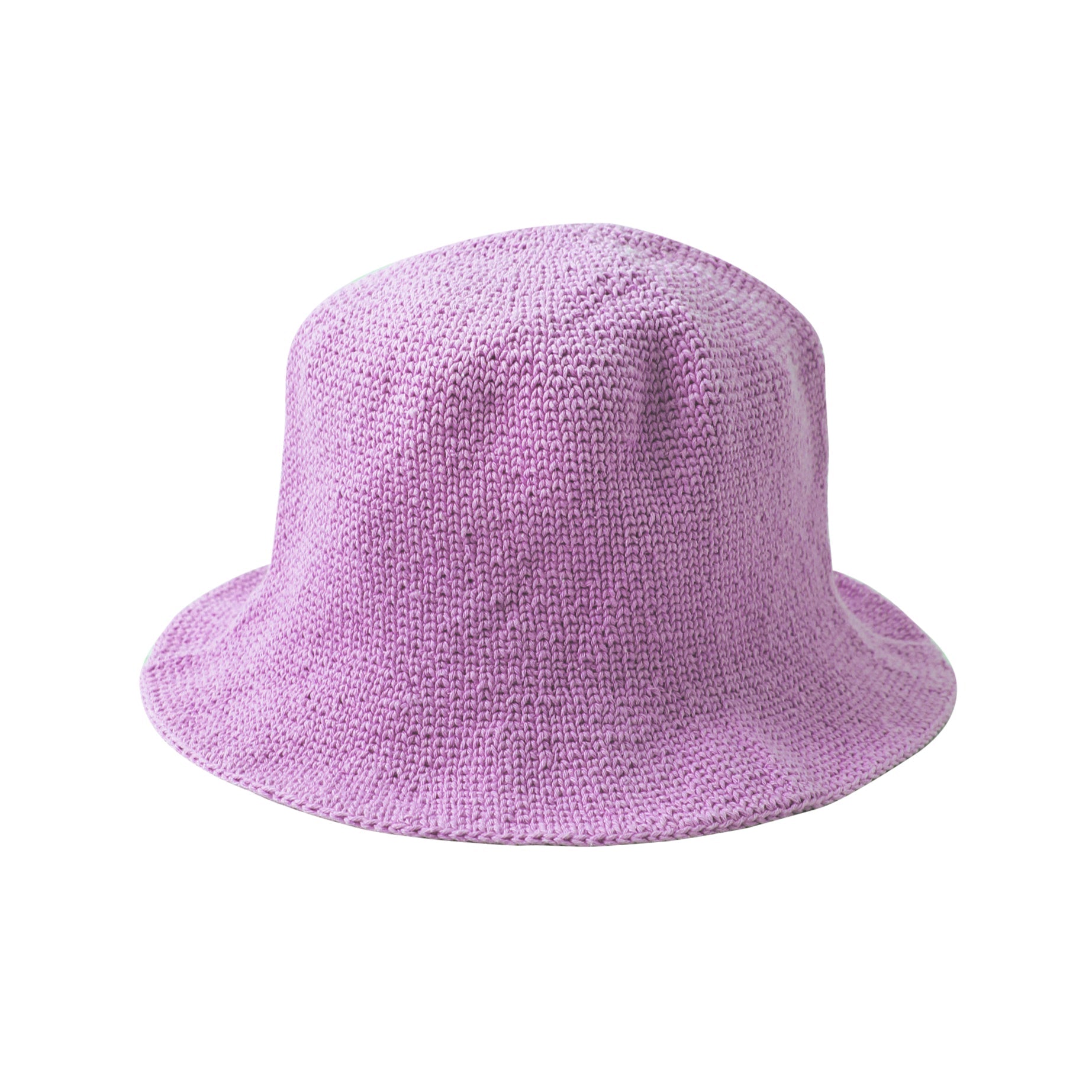 FLORETTE Crochet Bucket Hat In Lilac Purple