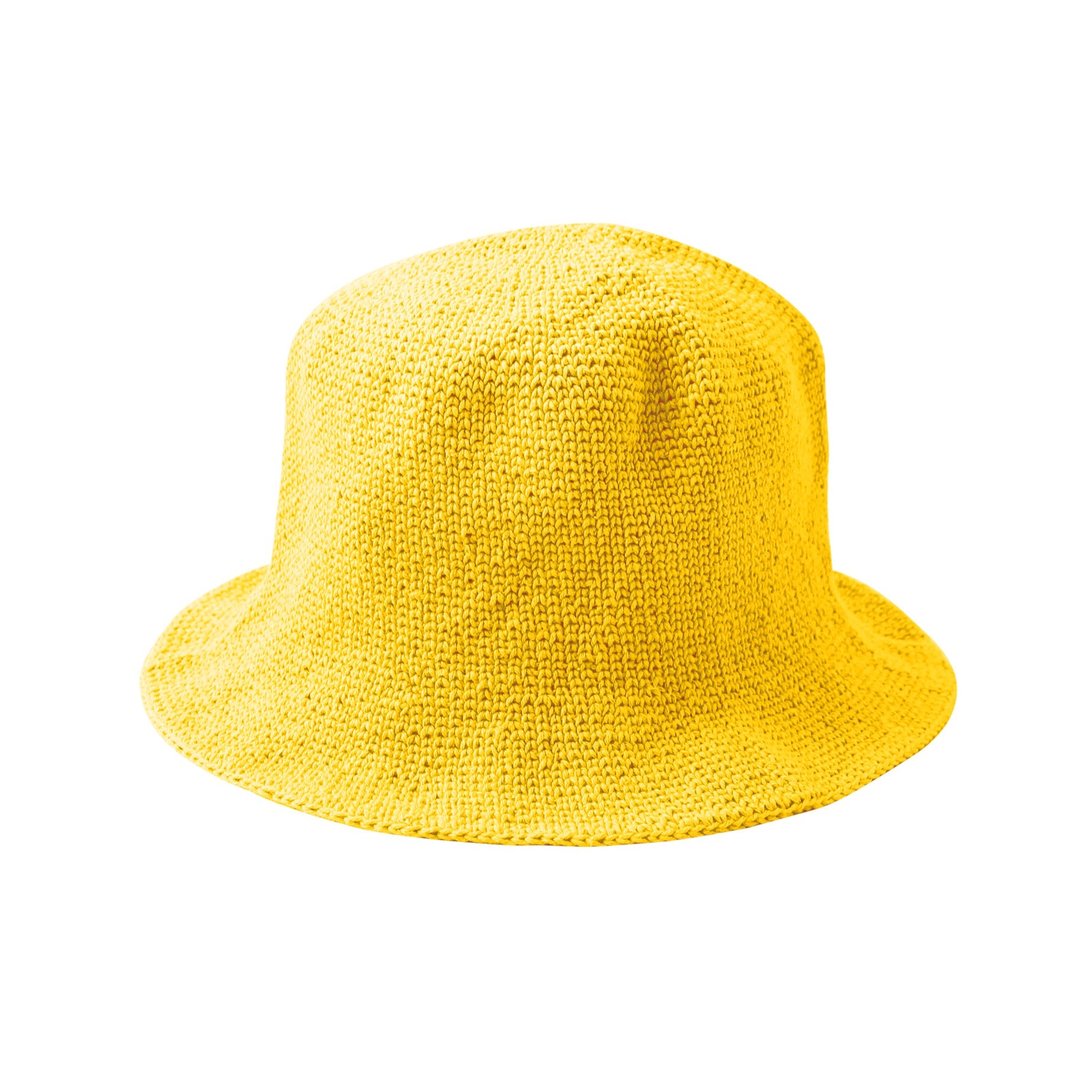 FLORETTE Crochet Bucket Hat In Yellow