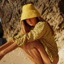 NAOMI Jute Clochet Straw Hat in Yellow