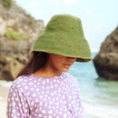 NAOMI Jute Clochet Straw Hat in Matcha Green by BrunnaCo