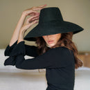 RIRI Jute Handwoven Straw Hat In Black