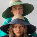 RIRI Duo Jute Handwoven Straw Hat In Natural & Black