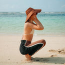 RIRI Jute Handwoven Straw Hat In Burnt Sienna